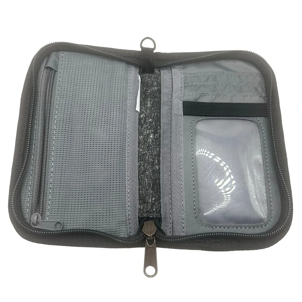 Eddie‎ Bauer Heather Grey Travel Wallet Crossbody Bag Organizer Vacation Hiking